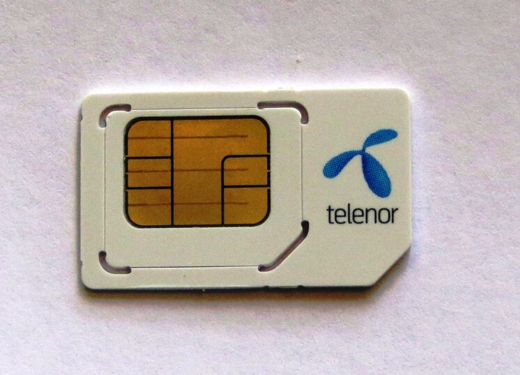 Mini-SIM with Telenor logo